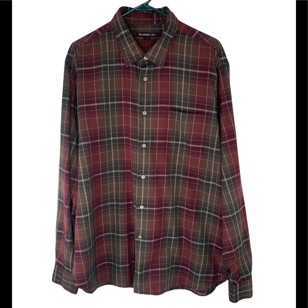 John Varvatos Men’s XXL Long Sleeve Shirt Plaid - Picture 1 of 12